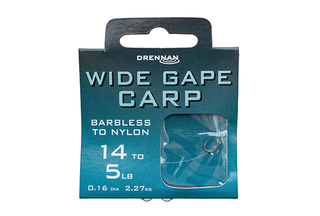 Drennan Wide Gape Carp Hooks to Nylon