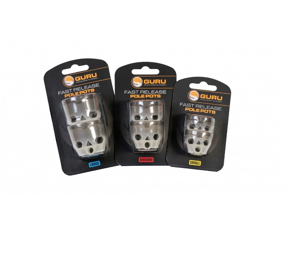Guru Fast Release Pole Pots, small, med, large