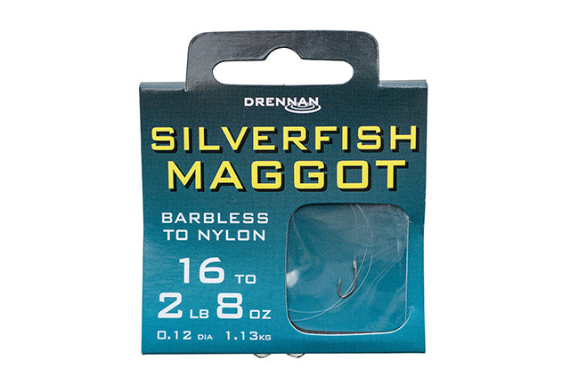 Drennan Silverfish Maggot Hooks to Nylon